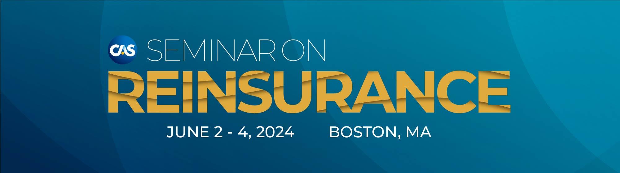 2024 Reinsurance Banner - gold text on blue background